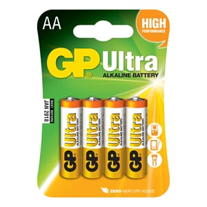 Batteri GP Ultra Plus Alkaline AA 4pk