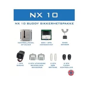 Alarm NX-10 Stor pakke Nortronix, sølv kontrollp. hvit senso