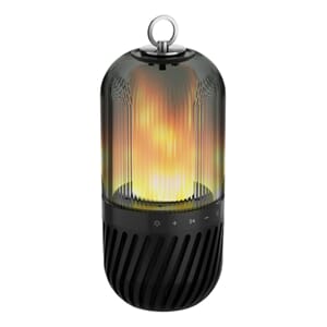 Lampe LED Flammeimmitasjon Sort m/Bluetooth