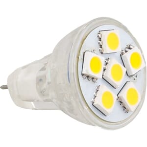 Lyspære LED Spot MR8 12V 1 Watt Varmhvit