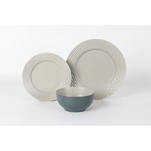 Melaminservise Ripple Sand. 12 deler