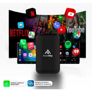 AutoSky AI Box Plus 2.0 Trådløs CarPlay & Android Auto Adapt