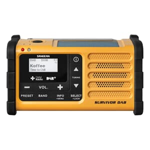 DAB radio Sangean MMR88 solcelle/nett gul C-Port