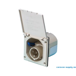 Strøm innboks 220V 10x10cm H05 hvit