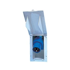 Strøm innboks 220V 7x14cm rektangulær hvit