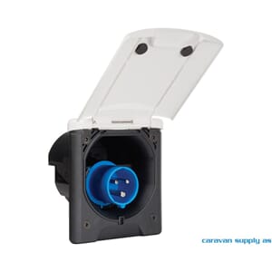 Strøm innboks 220V 12x14cm H14 m/magnet hvit