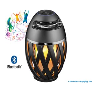 Lampe Apollo flammelampe m/blåtann LED svart