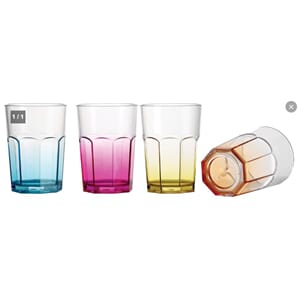 Glass Brunner Octoglass Color 28cl 4 pk.
